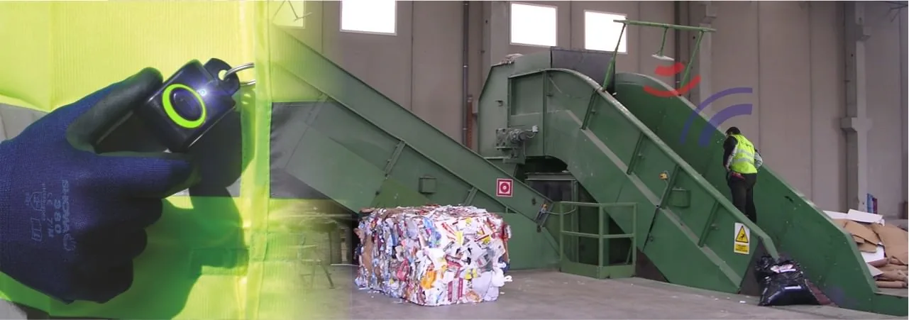 Ochrana nebezpečné oblasti u dopravníku v recyklaci